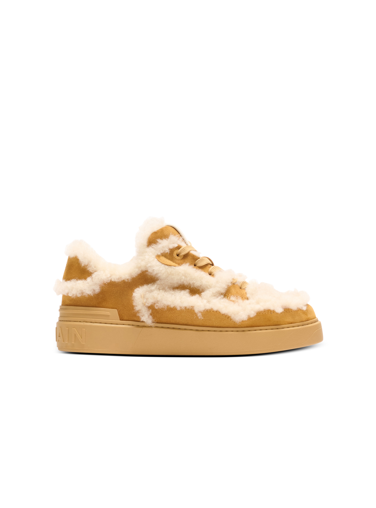 Baskets b-court flip en mouton retourné - Cognac