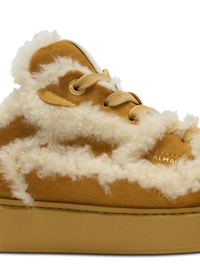 Baskets b-court flip en mouton retourné - Cognac