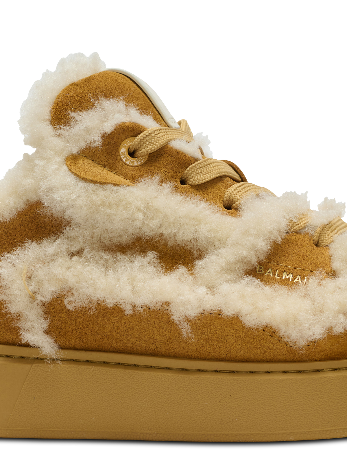 Baskets b-court flip en mouton retourné - Cognac