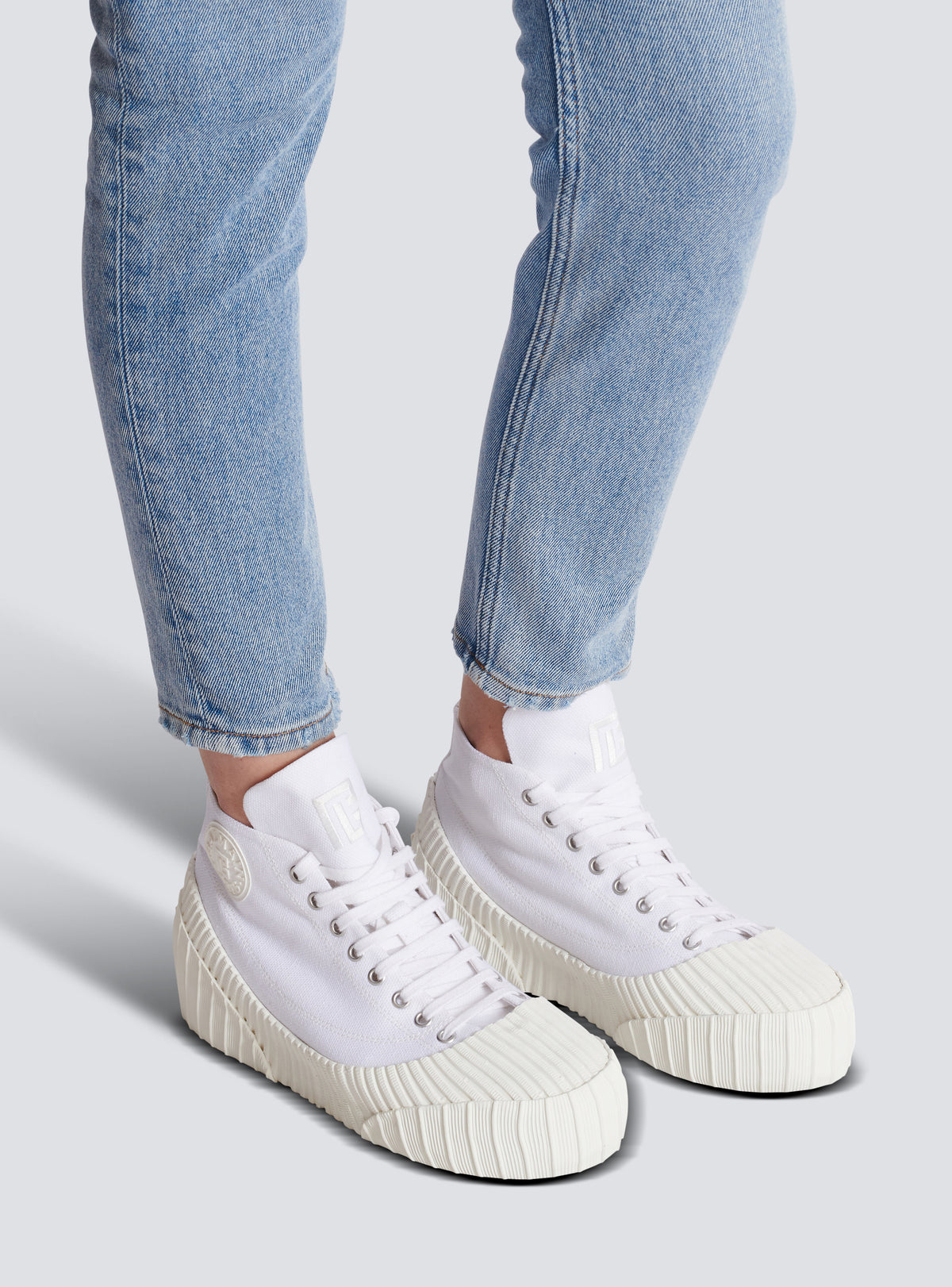 Sneakers riff low en toile - Blanc