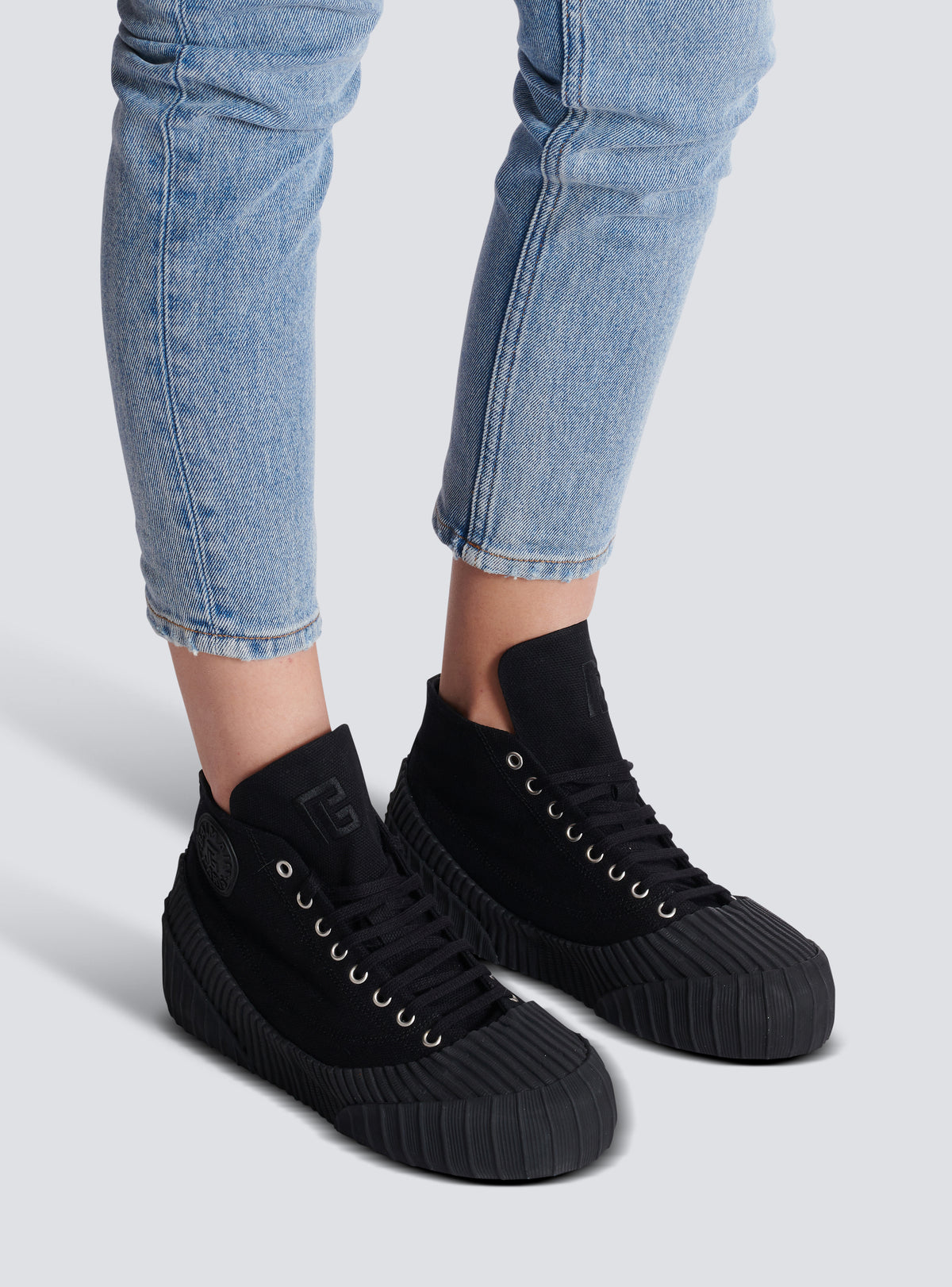 Sneakers riff low en toile - Noir