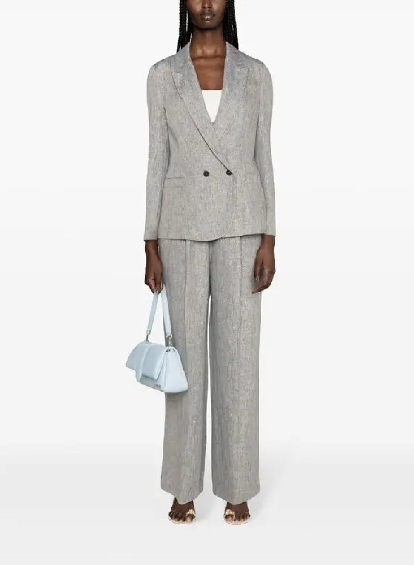 Veste boxy en lin - Sky Dust