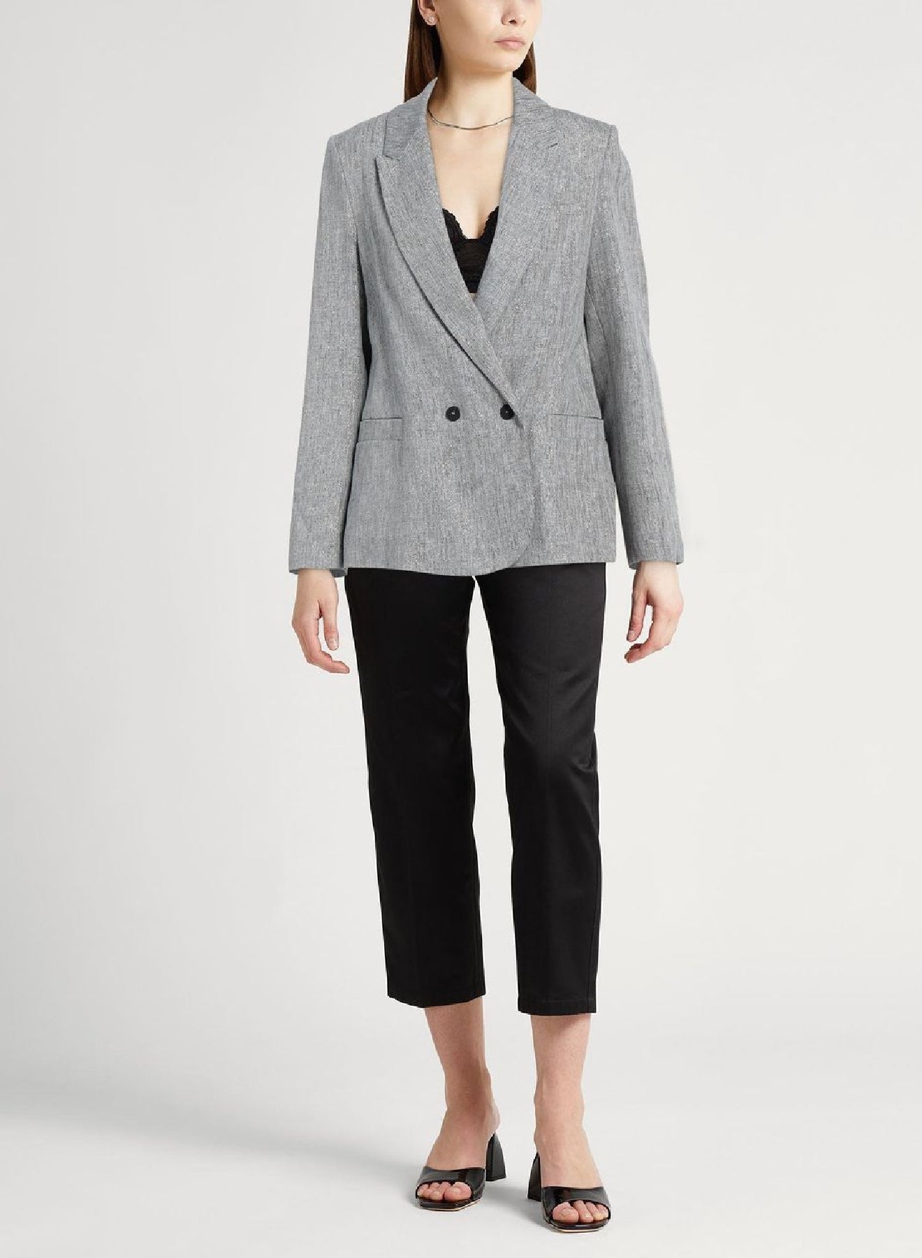 Veste boxy en lin - Sky Dust