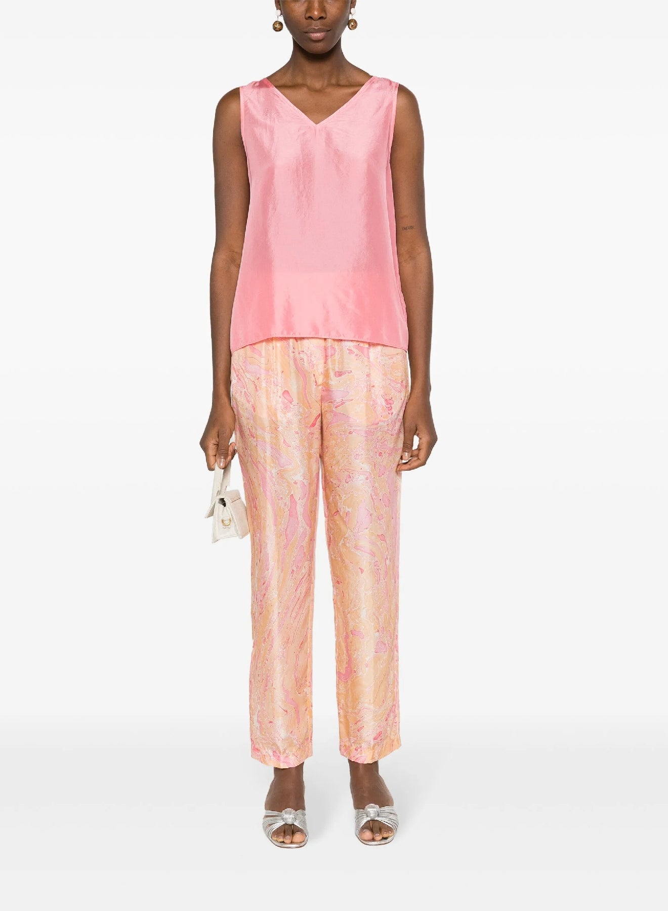 Habotai silk V-neck shirt - Emotion