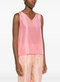 Habotai silk V-neck shirt - Emotion