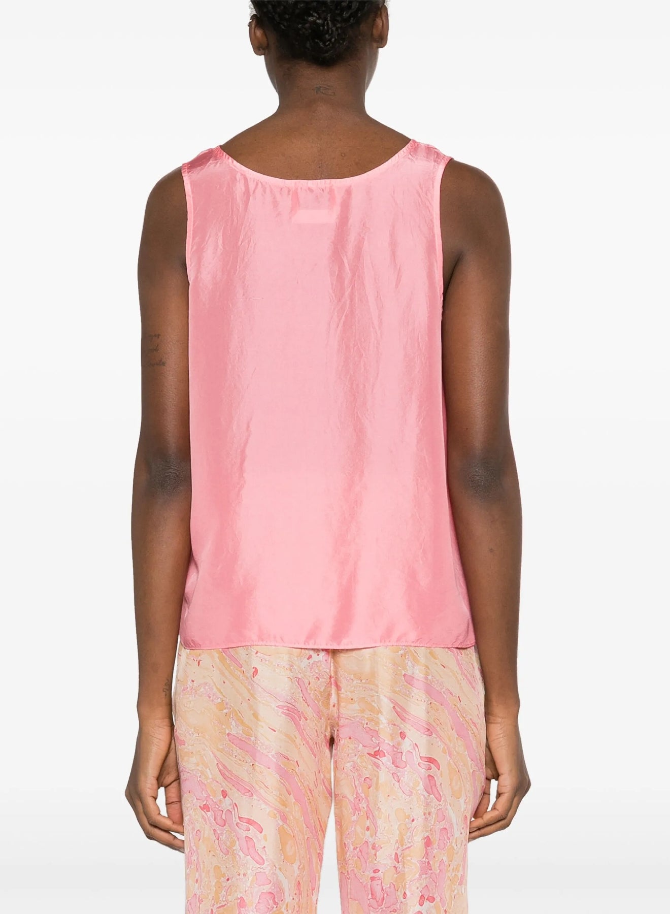 Habotai silk V-neck shirt - Emotion