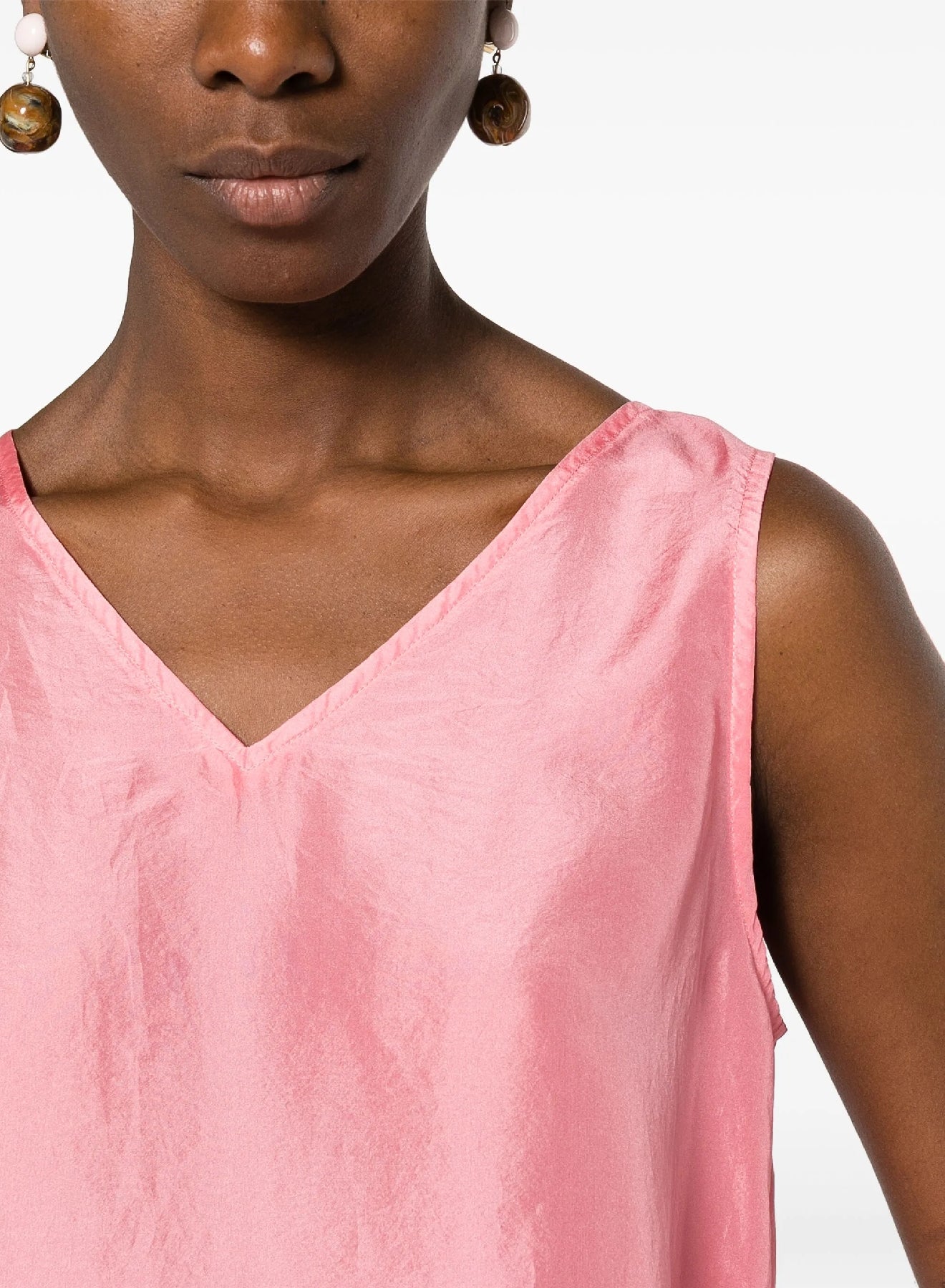 Habotai silk V-neck shirt - Emotion