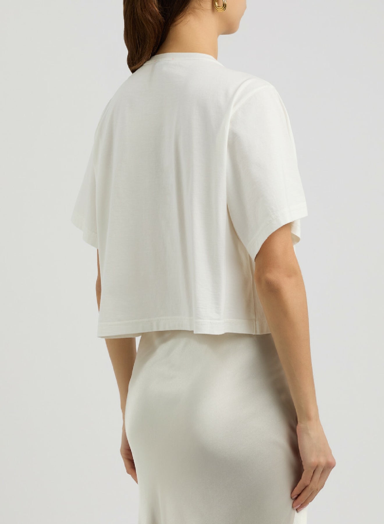 Pearl suite embroidered T-shirt - Bianco