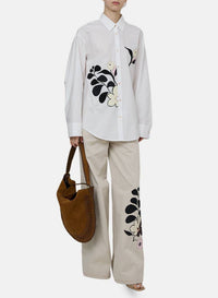 Chemise avec broderie - Oyster