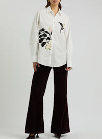 Chemise avec broderie - Oyster