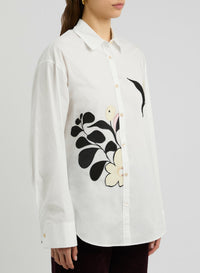 Chemise avec broderie - Oyster
