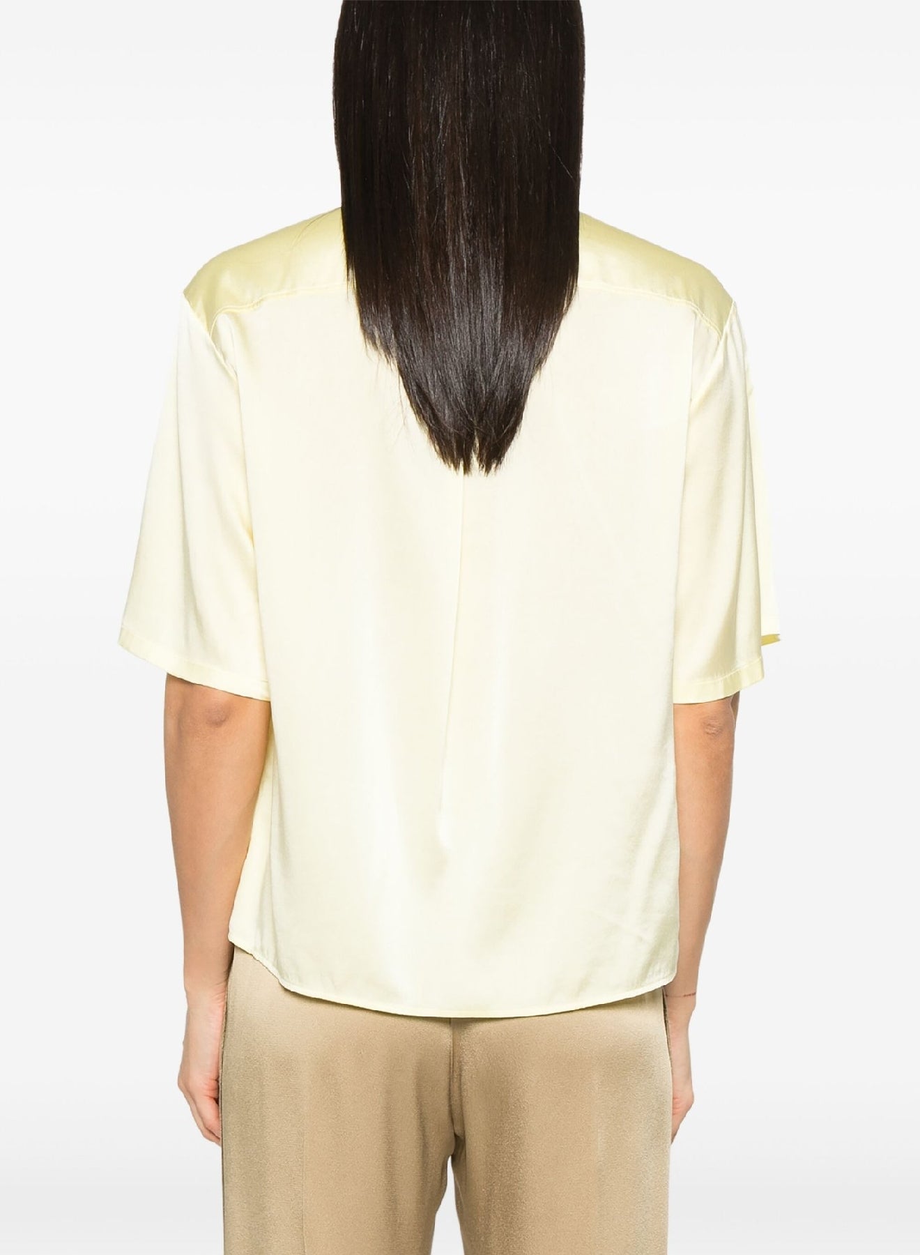 Chemise à manches courtes en soie - Daffodil