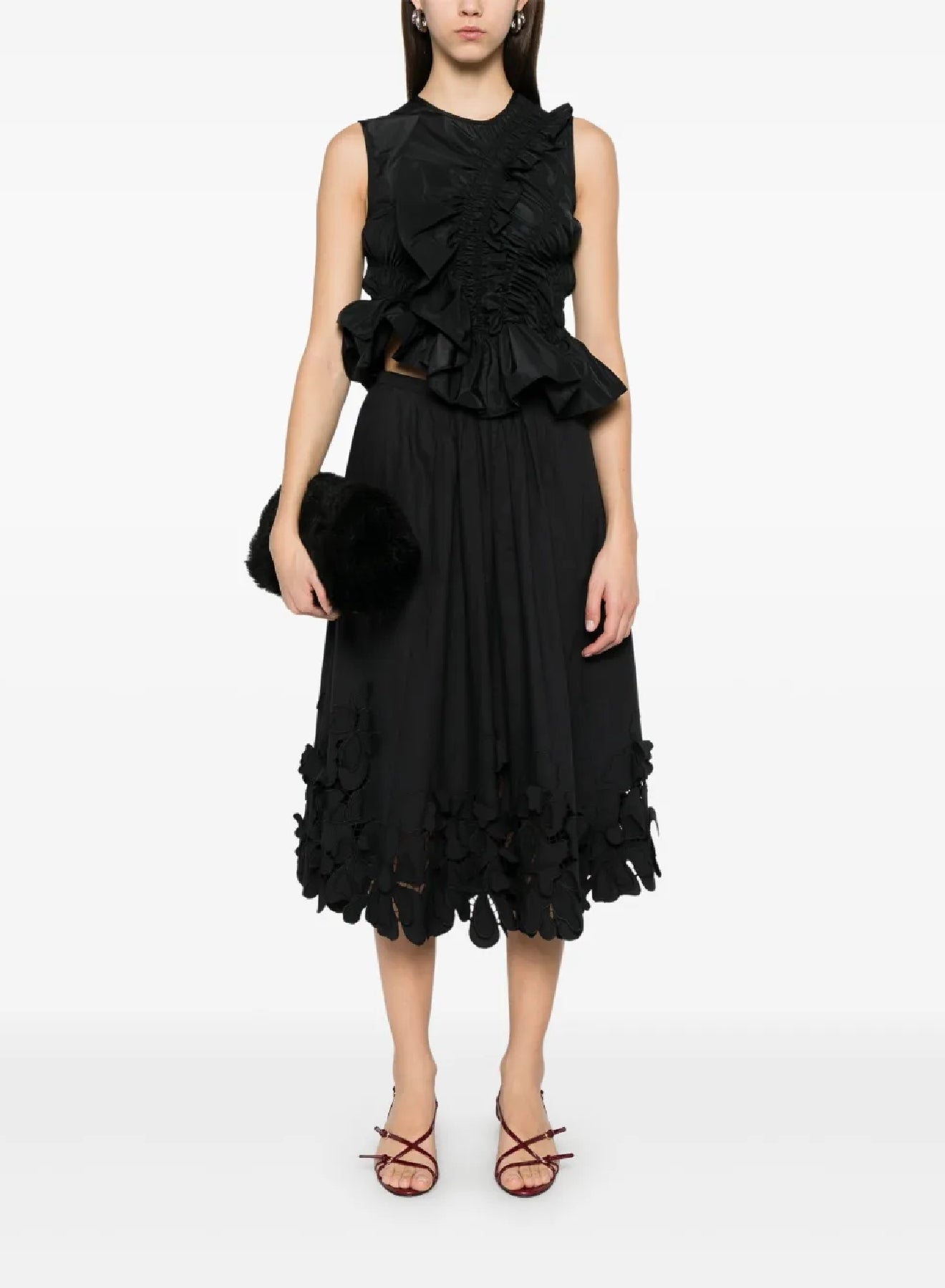 High-waisted skirt - Black