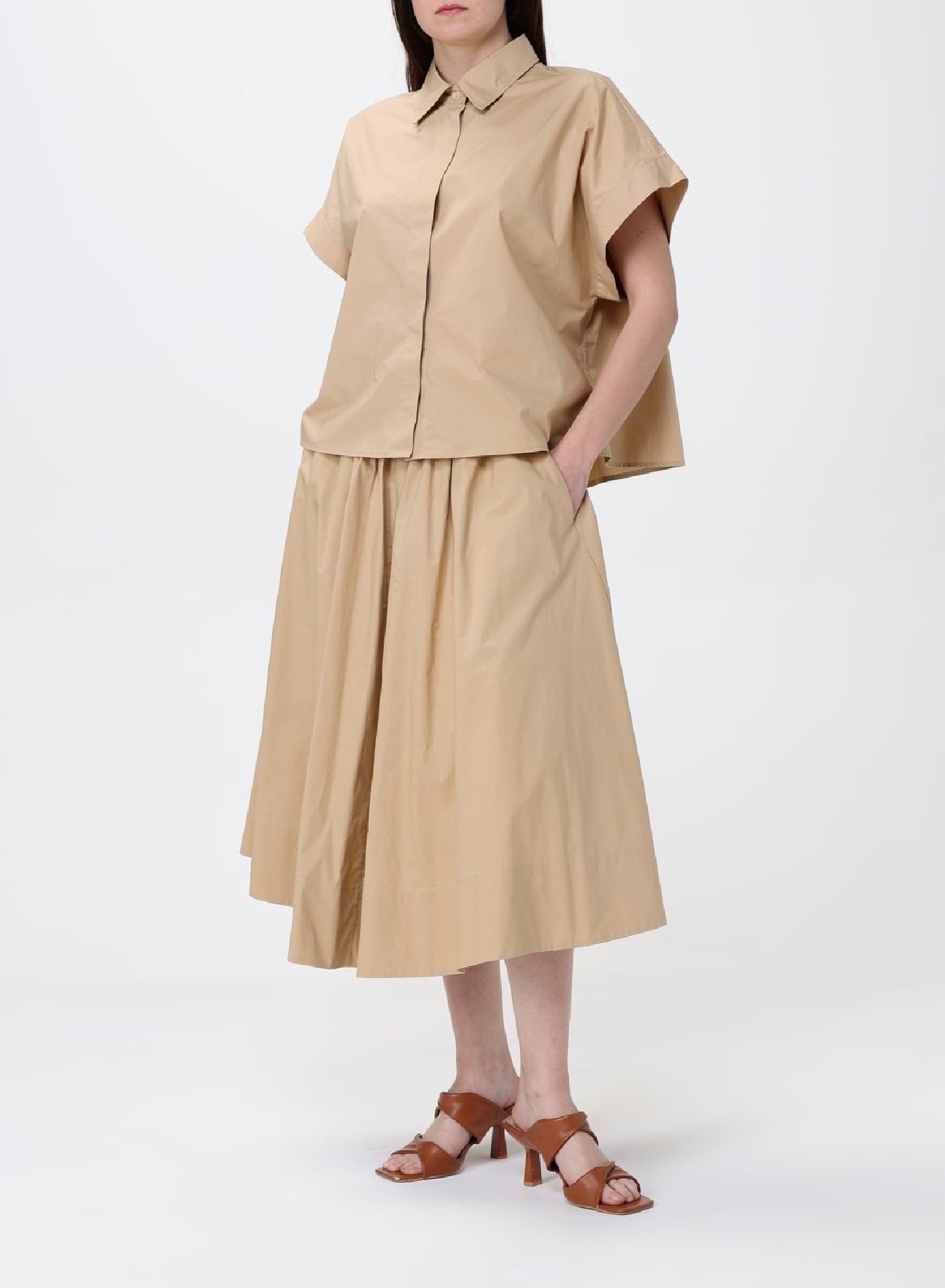 Chemise à coupe boxy - Dune