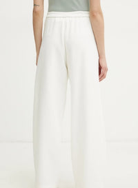 Straight-leg high-waisted trousers - Bianco