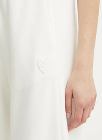 Straight-leg high-waisted trousers - Bianco