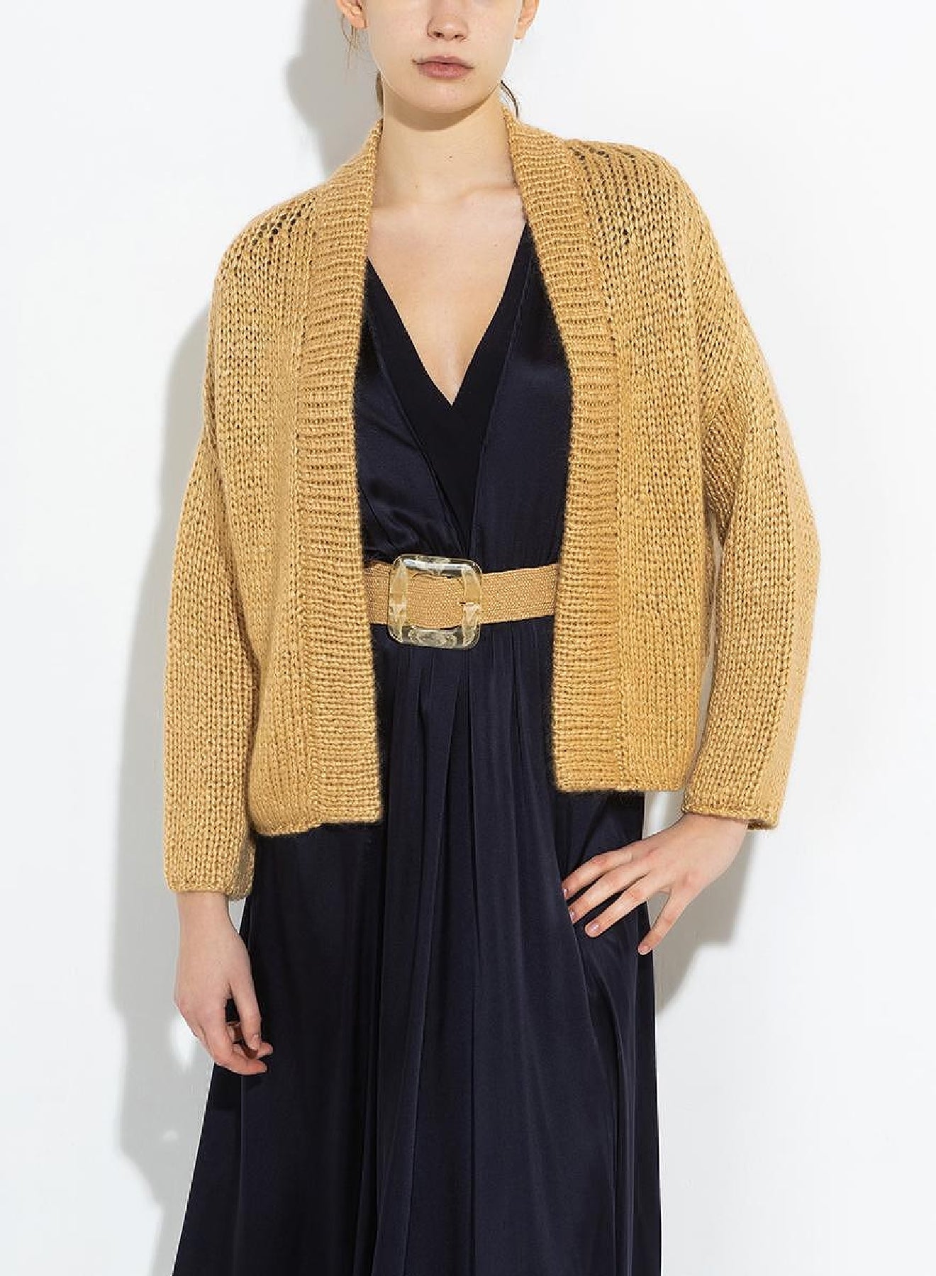 Cardigan court en laine - Ivory