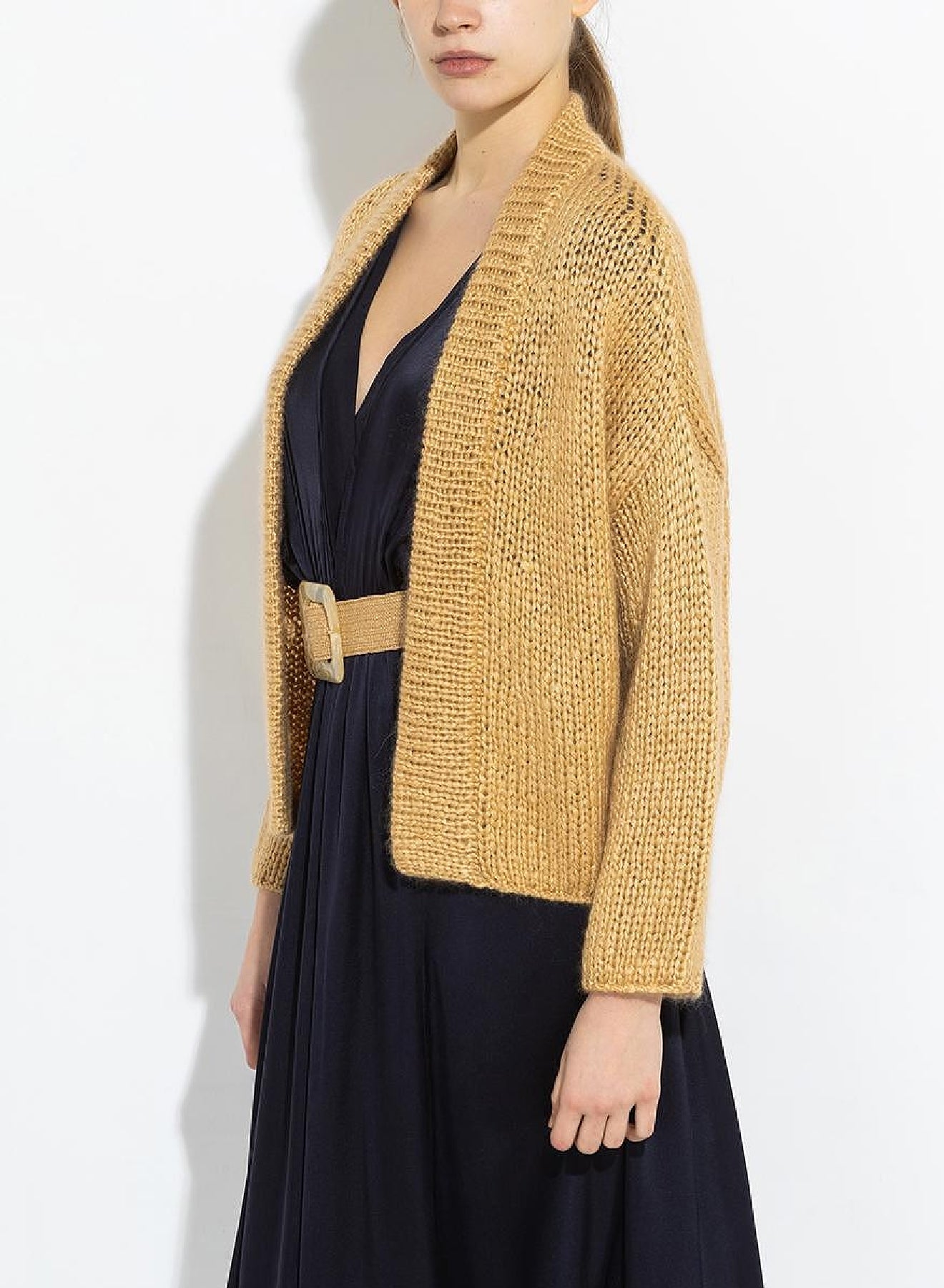 Cardigan court en laine - Ivory