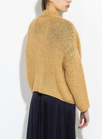 Cardigan court en laine - Ivory