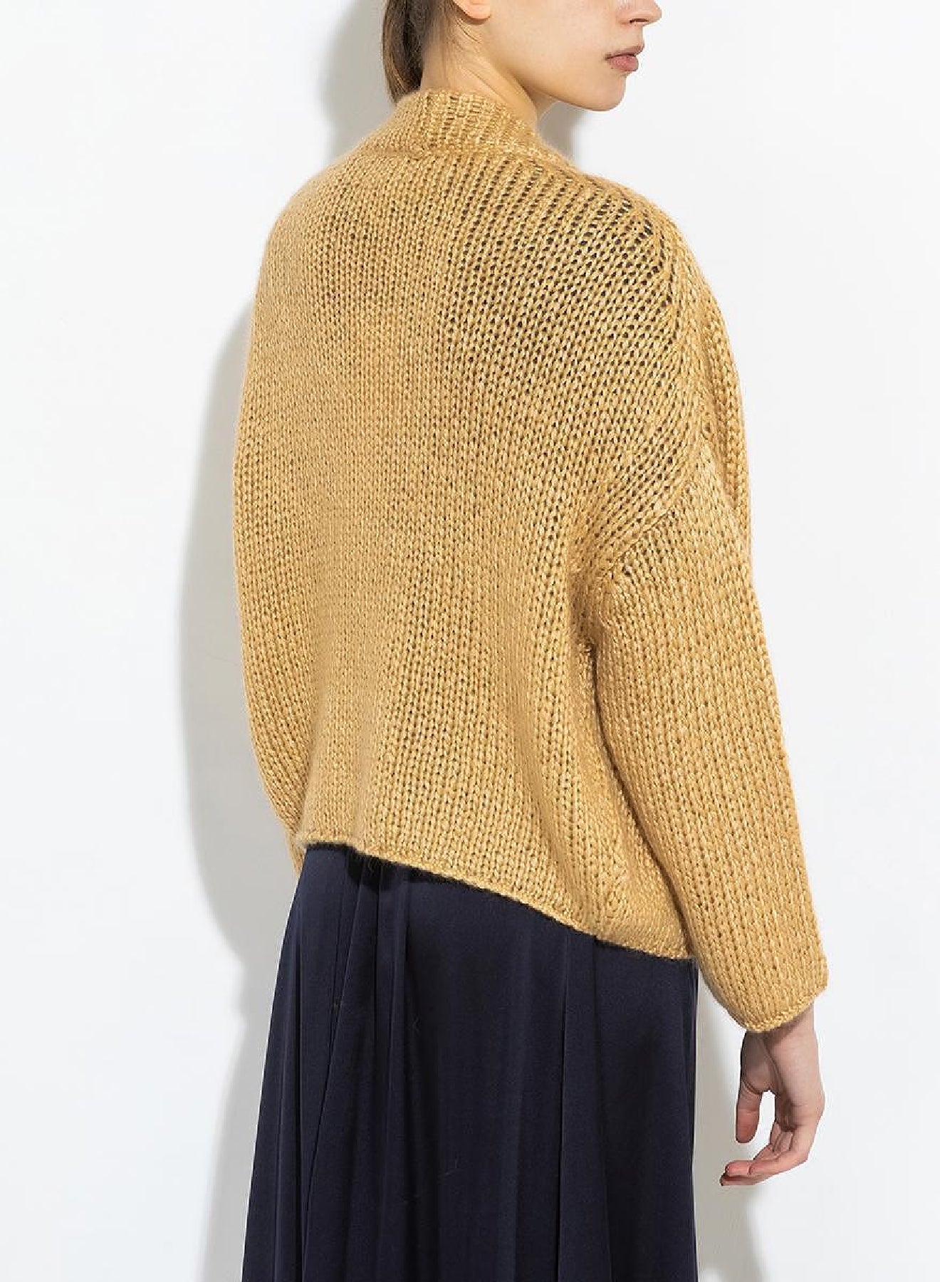 Cardigan court en laine - Ivory