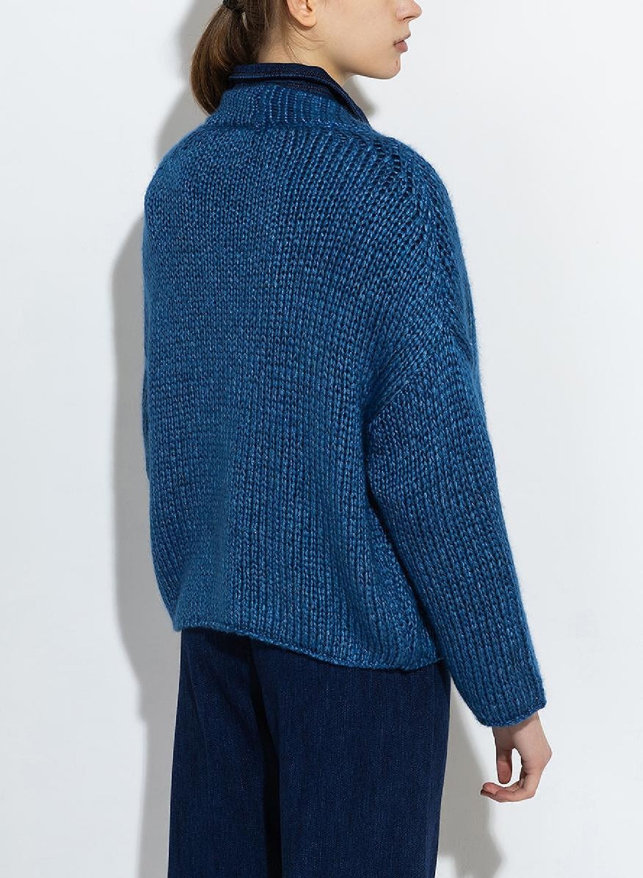 Pull à col rond en soie mélangée - Indaco