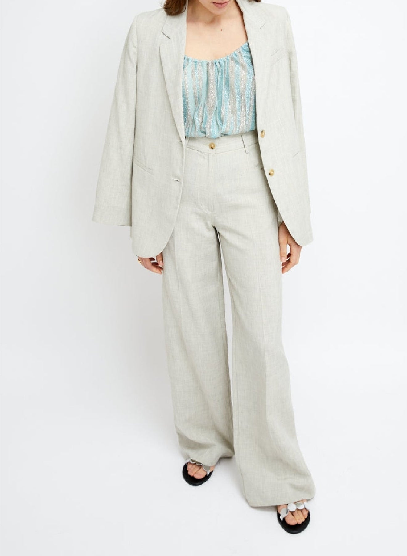Veste oversize fil à fil en soie - Madreperla