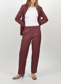 Pantalon avec élastique à la taille - Cacao
