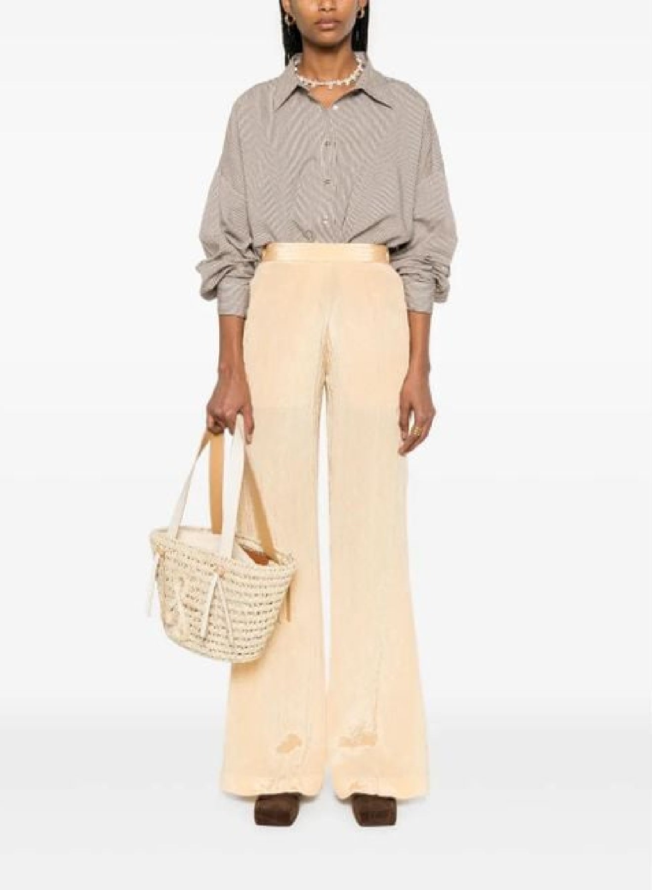 Pantalon évasé en satin - Sole