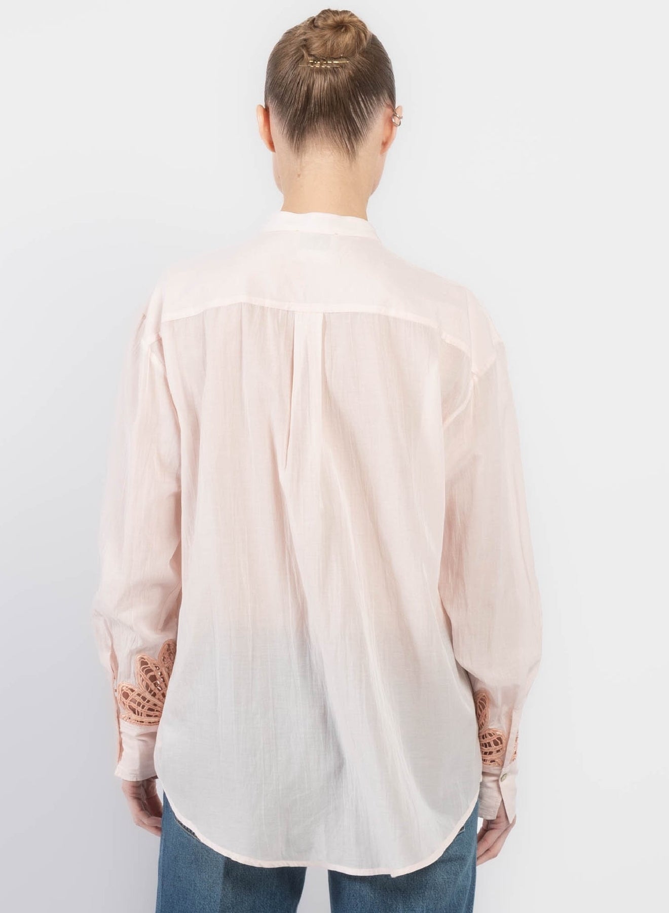 Chemise broderies de fleurs botaniques - Pesco