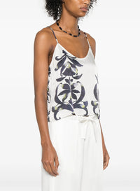 Top imprimé "The secret Lily" en soie - Orchidea