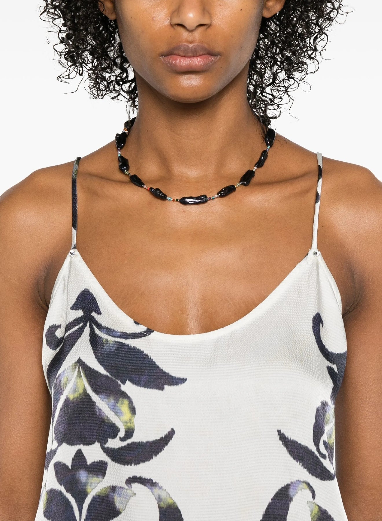 Top imprimé "The secret Lily" en soie - Orchidea