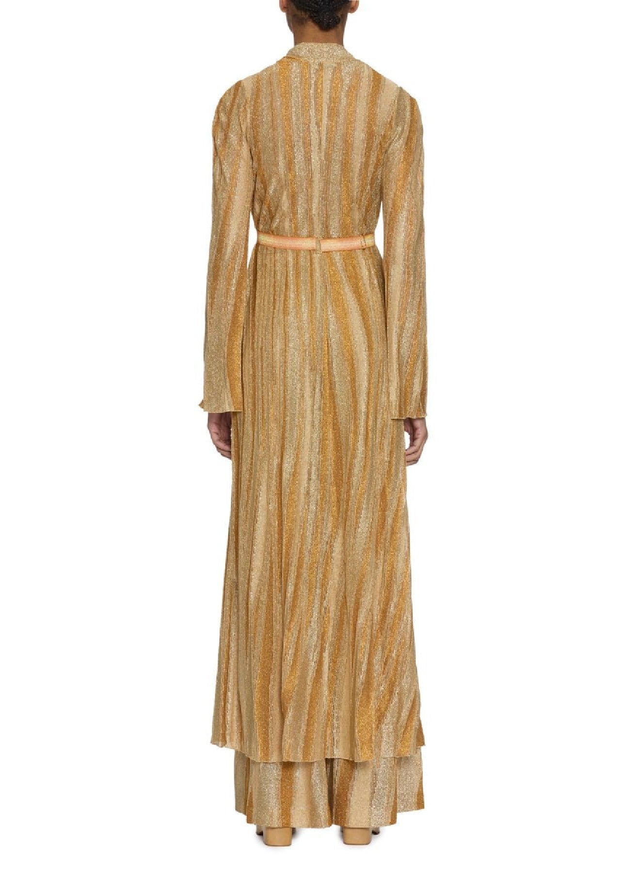 Robe croisée en soie - Gold