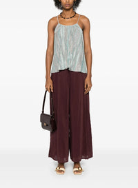 Round neckline top - Acqua
