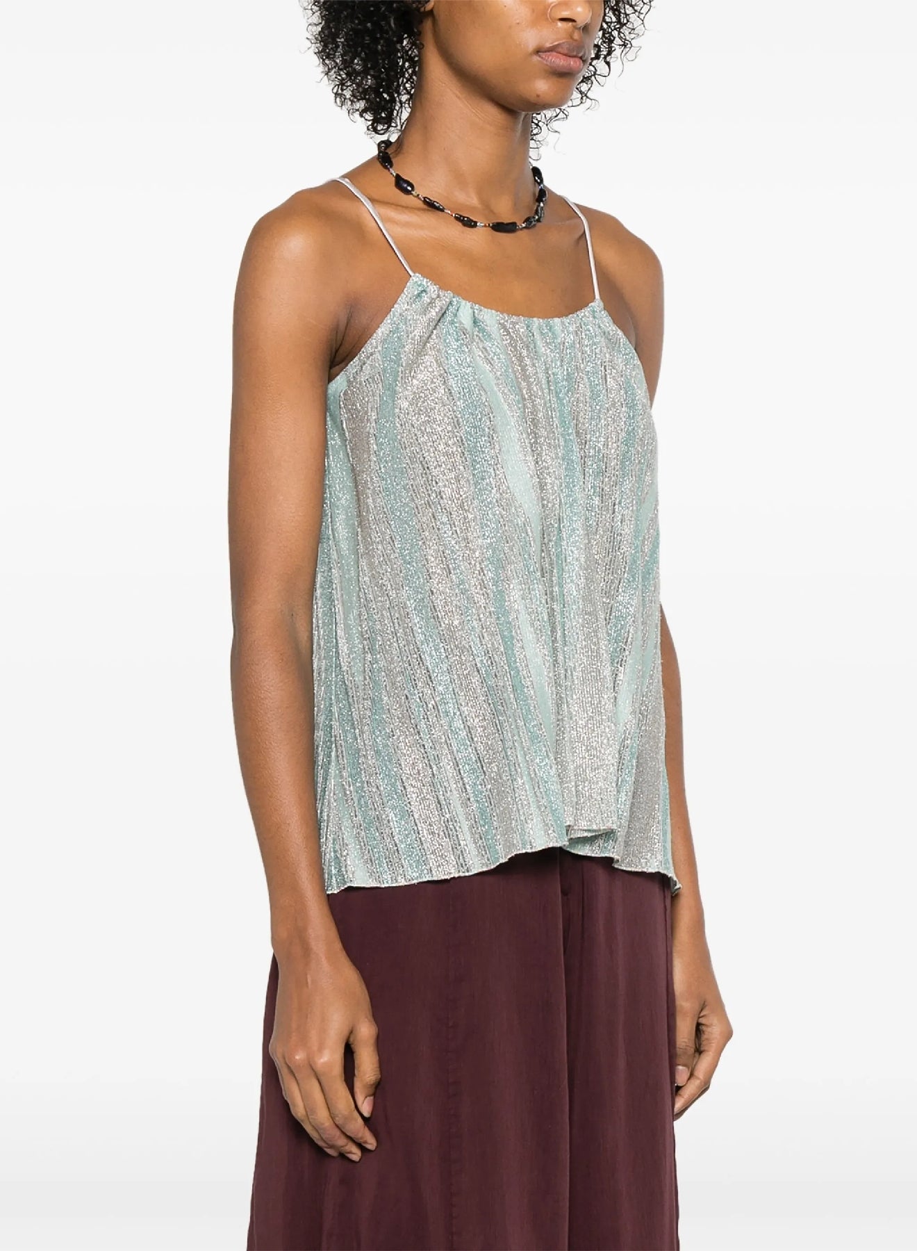 Round neckline top - Acqua