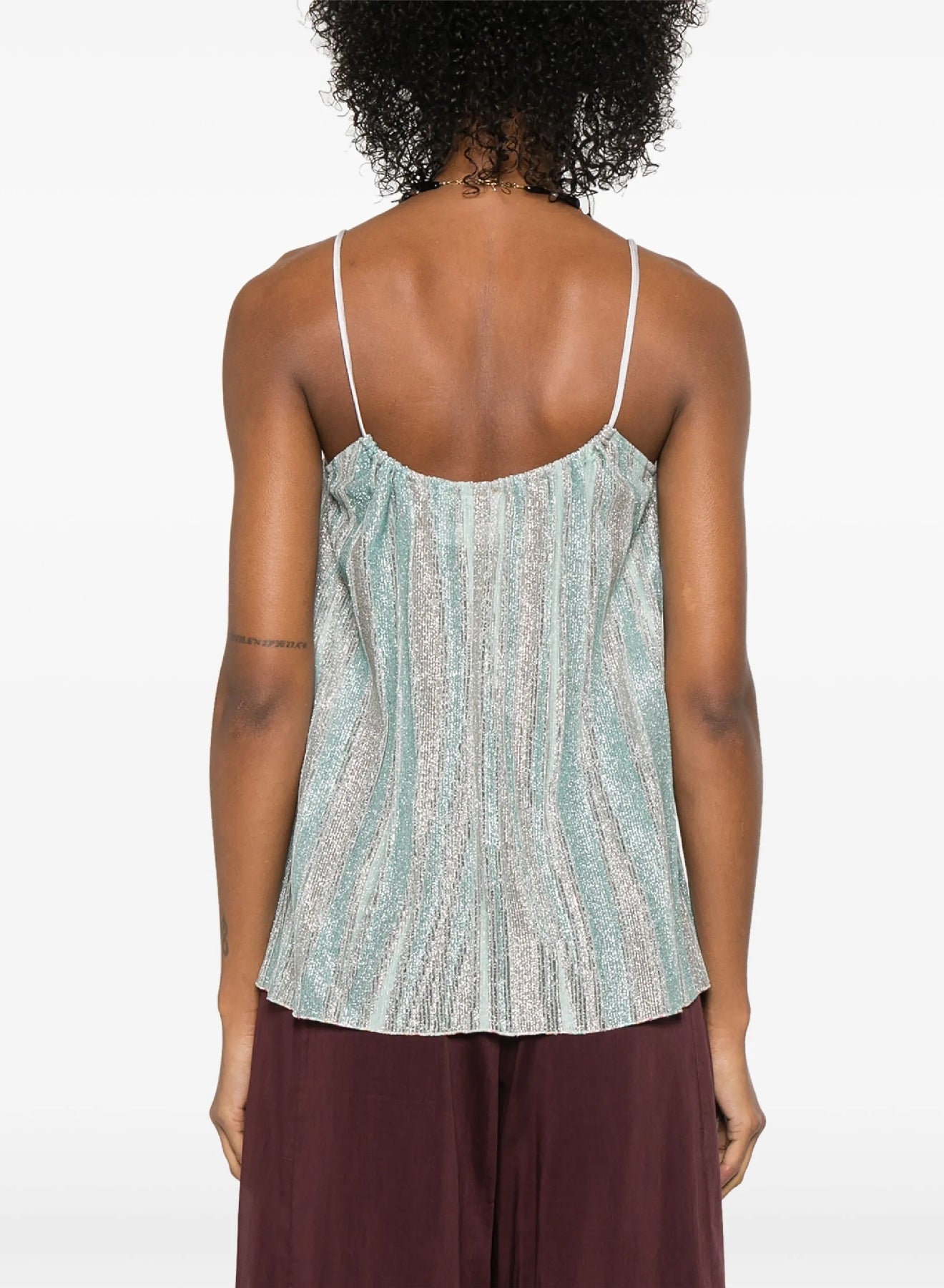 Round neckline top - Acqua
