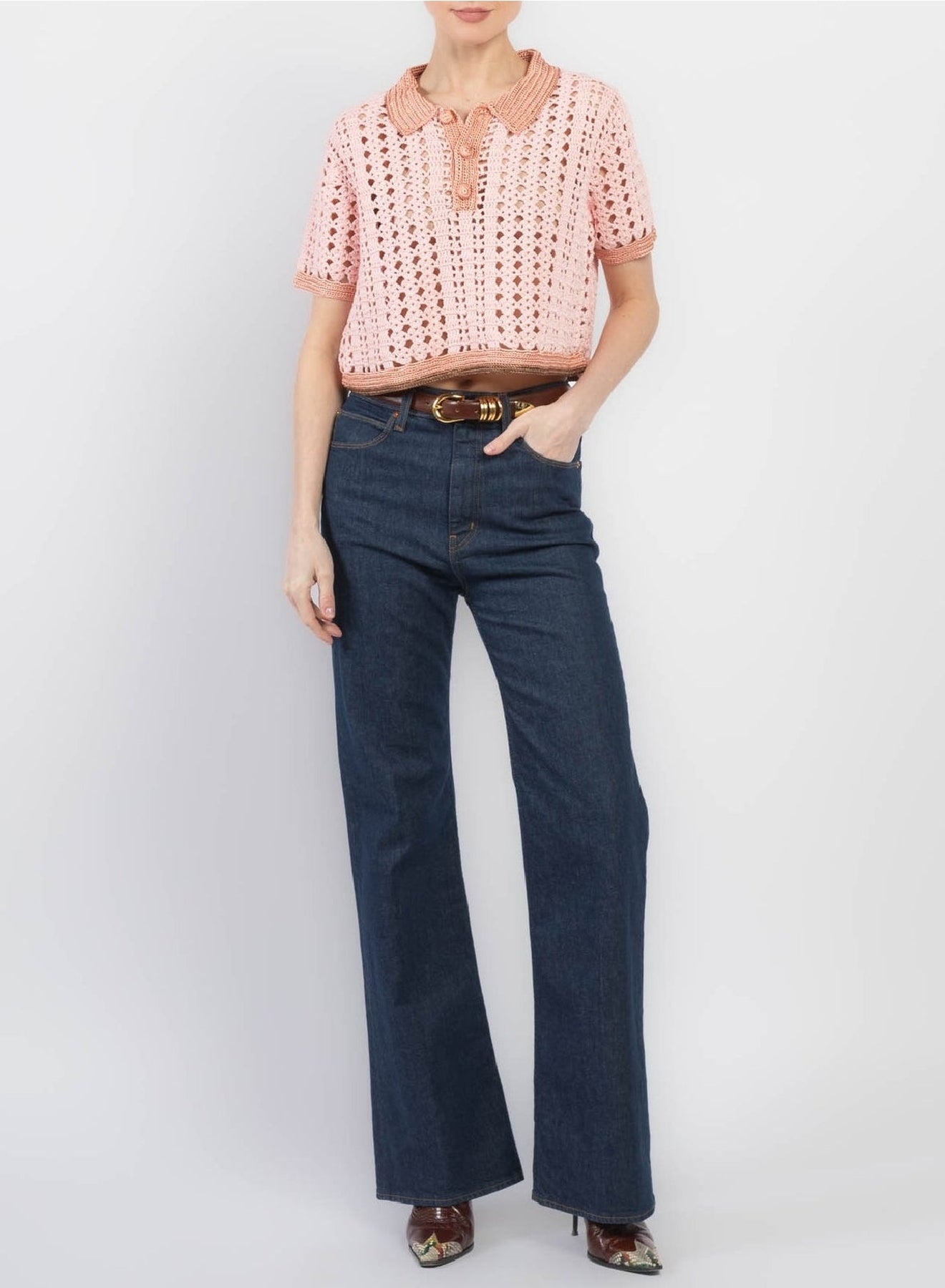Top style polo court au crochet - Cielo