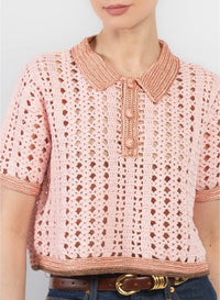 Top style polo court au crochet - Cielo