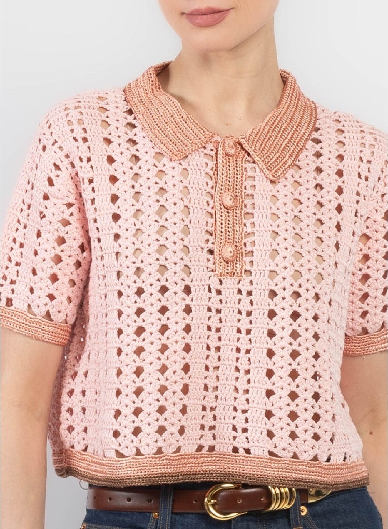 Top style polo court au crochet - Cielo