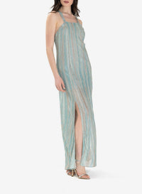 Square neck maxi dress - Acqua