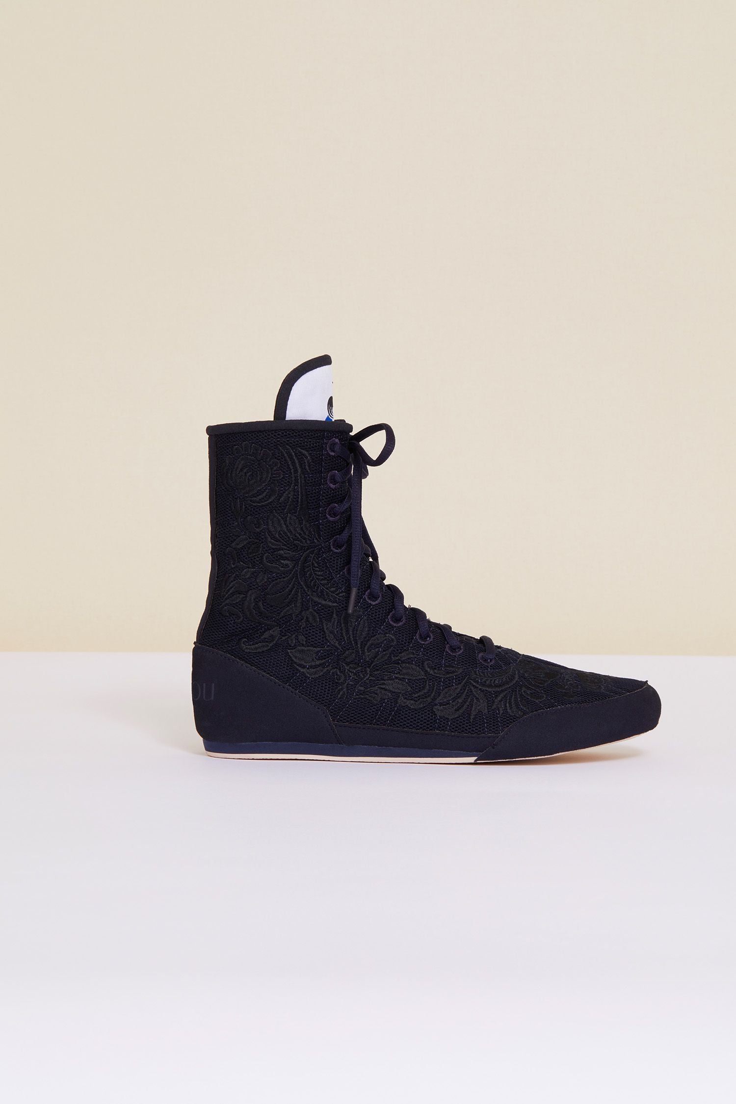 Patou x Le Coq Sportif Embroidered Hi-Top Sneakers - Navy blue