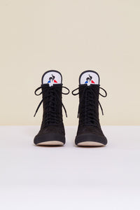 Embroidered high-top trainers - Black