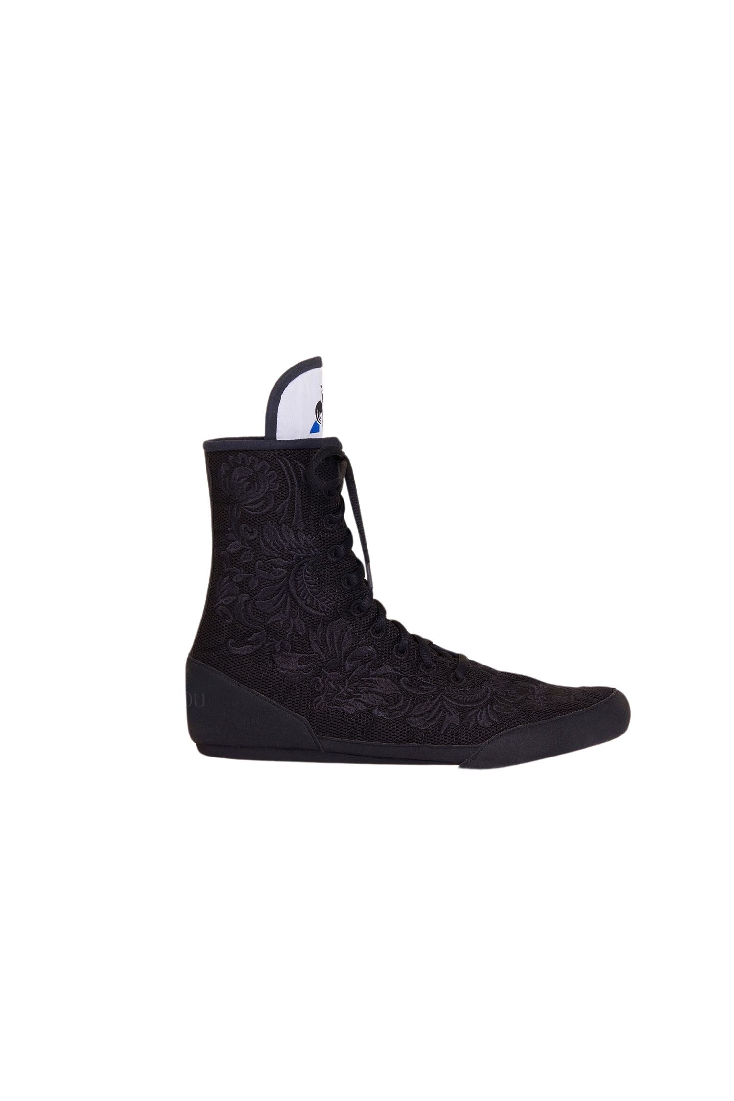 Embroidered high-top trainers - Black