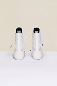 Patou x Le Coq Sportif Embroidered Hi-Top Sneakers - White