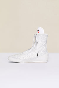 Patou x Le Coq Sportif Embroidered Hi-Top Sneakers - White
