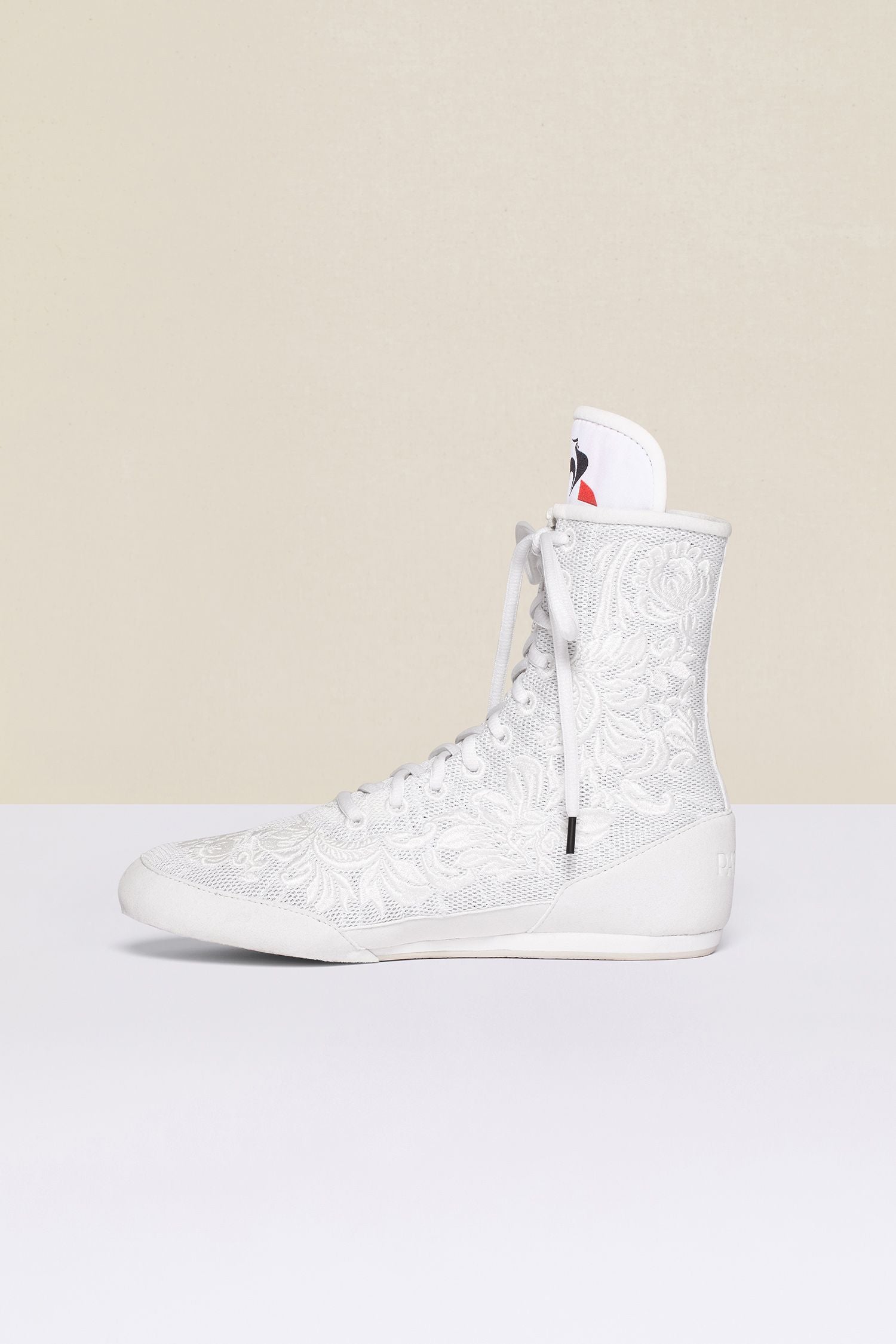 Patou x Le Coq Sportif Embroidered Hi-Top Sneakers - White
