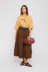 ZNOSTOCK_BROWN SHIRT FOG - Brown