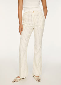 Pantalon Forest taille haute en lin - Off White