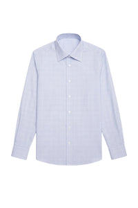 Chemise à carreaux fins - Bleu