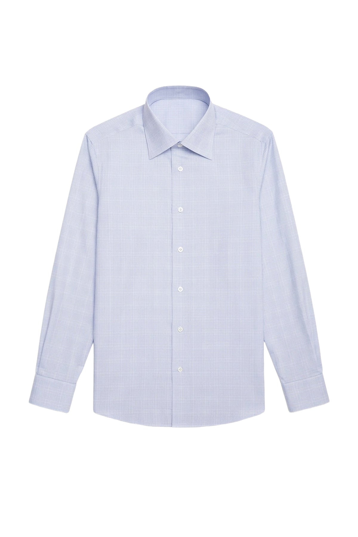 Chemise à carreaux fins - Bleu