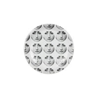 Tema e Variazioni n.197 round porcelain ashtray - Black & White